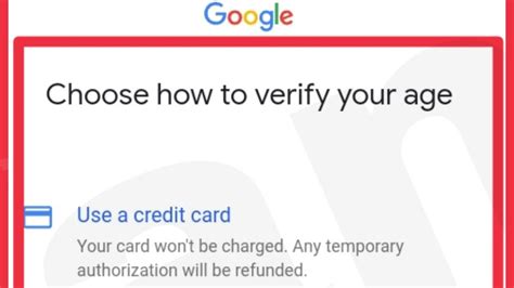 google verifying age